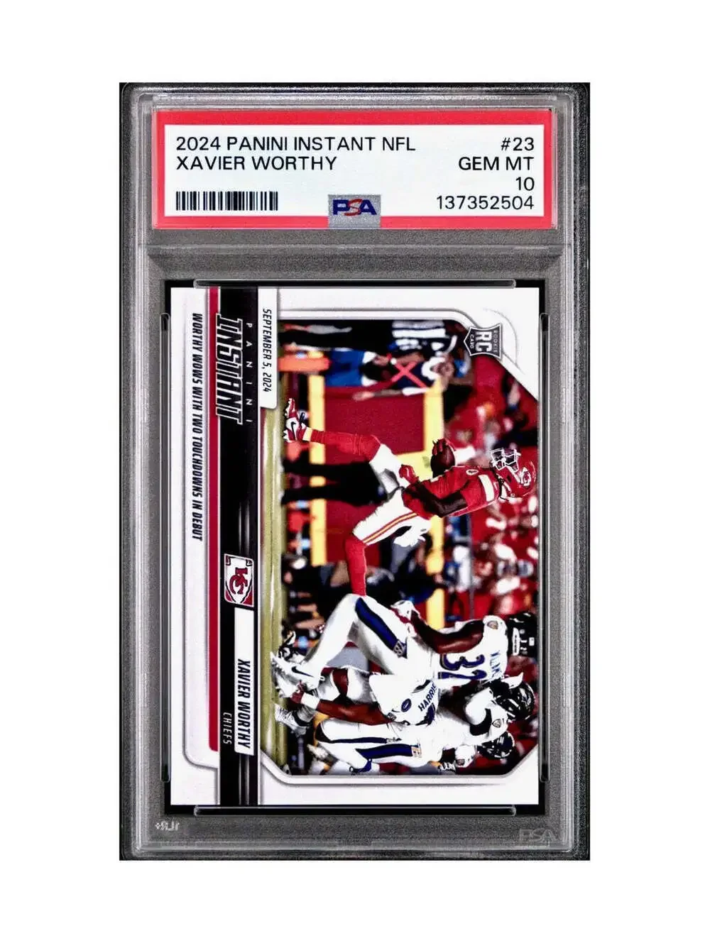 Xavier Worthy Rookie 2024 Panini Instant NFL #23 PSA 10 Gem Mint